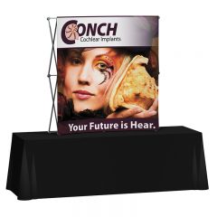 Splash Curved Tabletop with Face Graphic Display – 6′ - Full Color Graphic