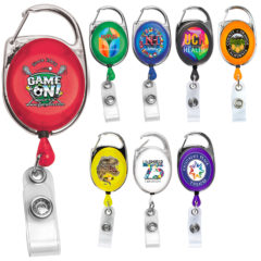 Full Color Retractable Carabiner Style Badge Reel and Badge Holder - a1_1