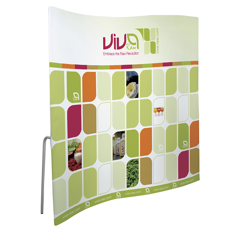 ContourFit Wave Display Kit – 8′ - Full Color Graphic