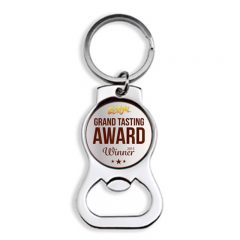 Key Tag Bottle Opener with Full Color Epoxy Dome Imprint - Full Color Epoxy Dome