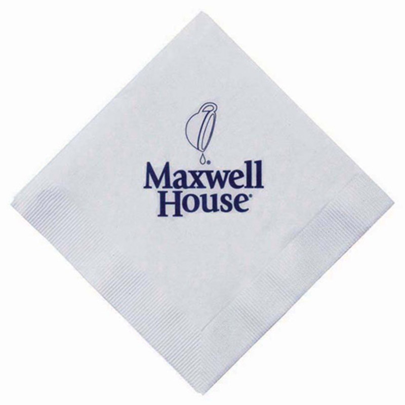 White Beverage Napkin - White