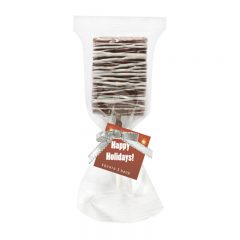 Chocolate Covered Crispy Pops - White Chocolate Drizzle