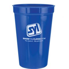 Plastic Cups with Logo – 16 oz - Blue
