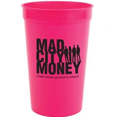 Plastic Cups with Logo – 16 oz - Pink