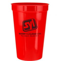 Plastic Cups with Logo – 16 oz - Red