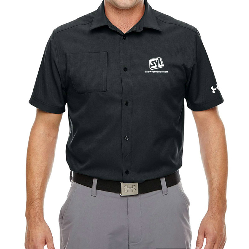Under Armour Men’s Ultimate Short Sleeve Buttondown Shirt - Black