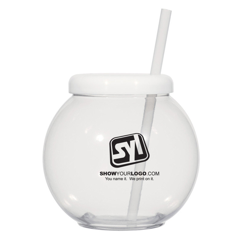 20 oz Fish Bowl Cup with Straw