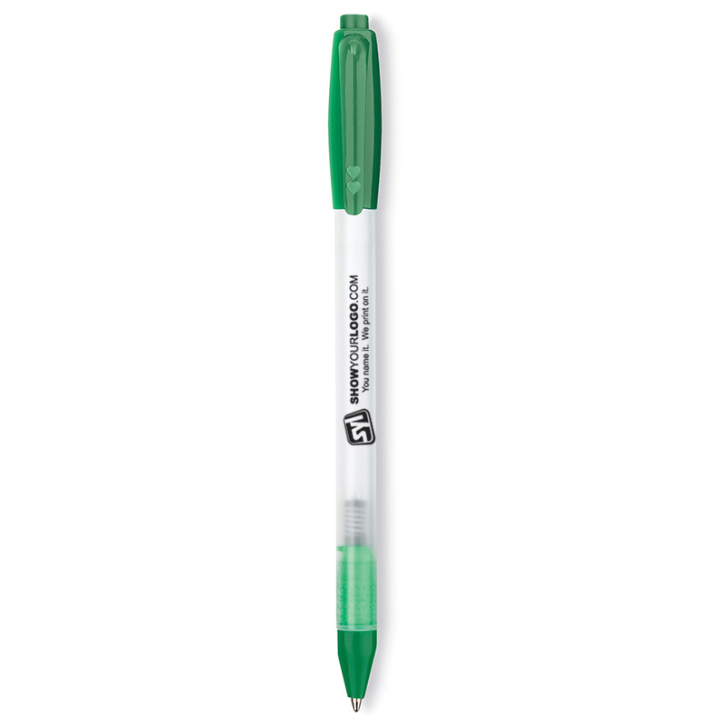 Papermate Sport Retractable Ballpoint Pen with Frosted White Barrel - Kelly Green