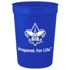 Smooth Plastic Stadium Cups – 12 oz - Royal Blue