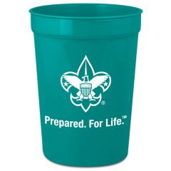 Smooth Plastic Stadium Cups – 12 oz - Teal