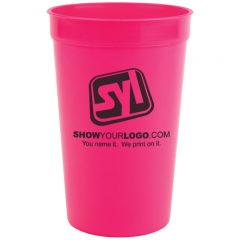 Large Plastic Cups – 22 oz - Neon Pink