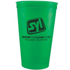 Large Plastic Cups – 22 oz - Translucent Green