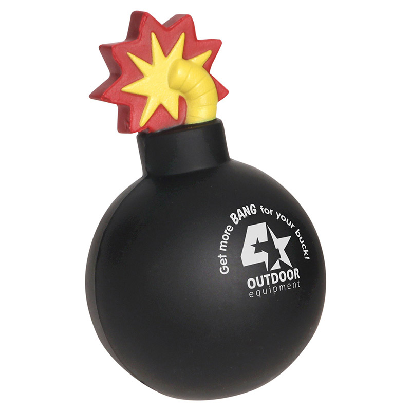 Bomb with Fuse Stress Reliever - Black