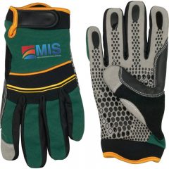 Synthetic Leather Palm Mechanic Glove - Green