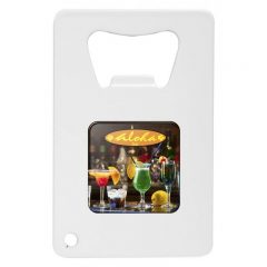 Credit Card Bottle Opener - White