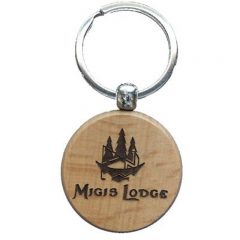 Wood Keychain – Circle - Laser Engraved