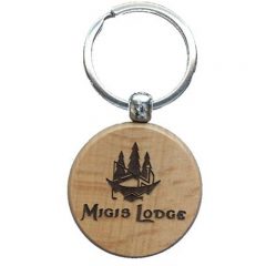 Wood Keychain – Circle - Laser Engraved