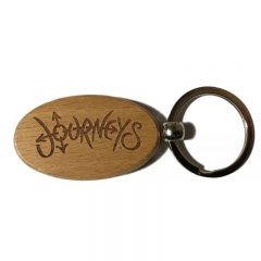 Wood Keychain – Oval - Laser Engraved