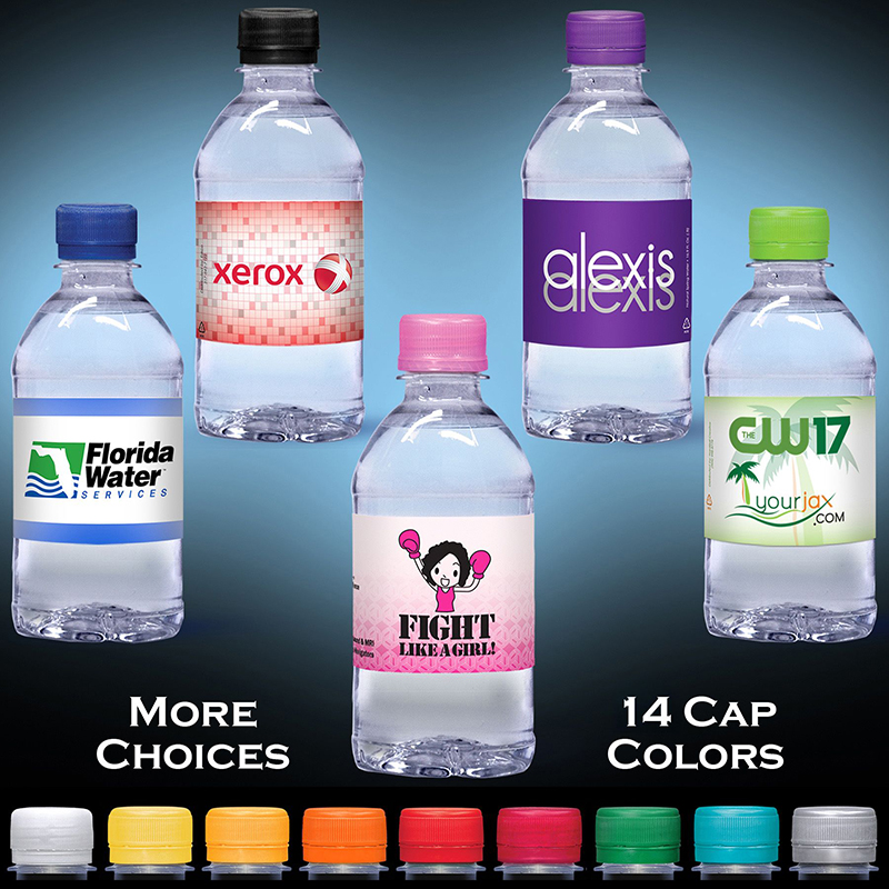 Custom Label Spring Water with Flat Cap – 12 oz - Group