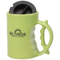 Finger Great Grip Travel Mug – 12 oz - Green