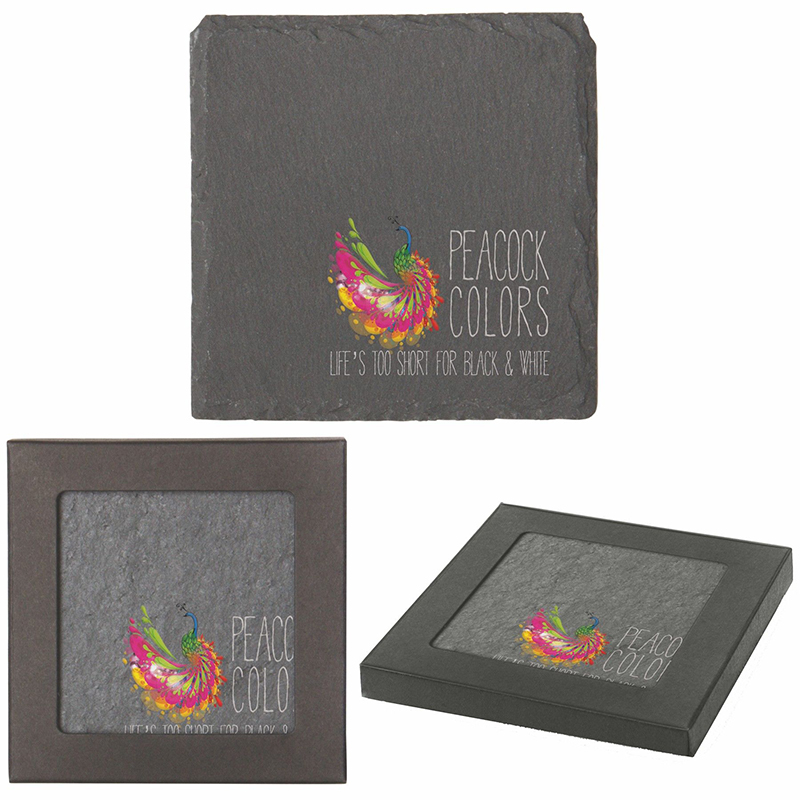 Square Slate Coaster - Slate