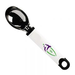 Metal Ice Cream Scoop - Stainless And White