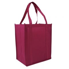 Atlas Non-Woven Grocery Tote Bag - Burgundy