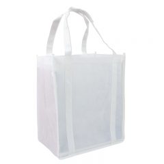 Atlas Non-Woven Grocery Tote Bag - White