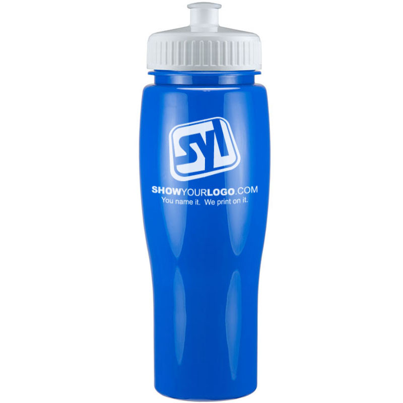 Contour Plastic Water Bottles – 24 oz - Blue