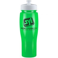 Contour Plastic Water Bottles – 24 oz - Green