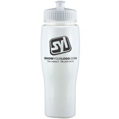 Contour Plastic Water Bottles – 24 oz - White