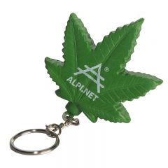 Squeezies® Keyring – Cannabis Leaf - Green