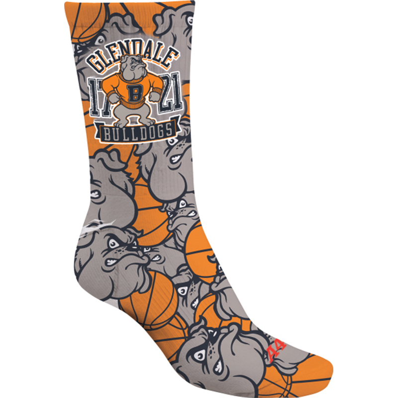 Adult Athletic Crew Socks - Dye Sublimated Imprint