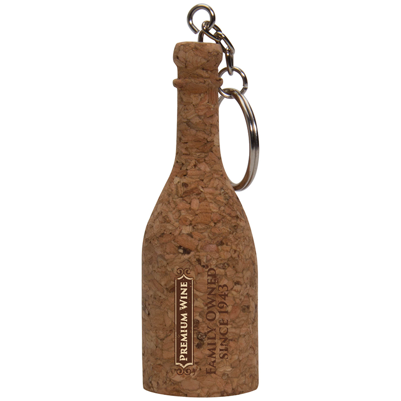 Cork Wine Bottle Keytag - Natural Cork