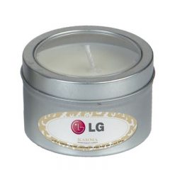 Essential Oil Infused Candle in Small Window Tin - Almong And Vanilla