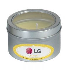 Essential Oil Infused Candle in Small Window Tin - Lemongrass And Sandlewood