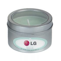 Essential Oil Infused Candle in Small Window Tin - Peppermint And Pine