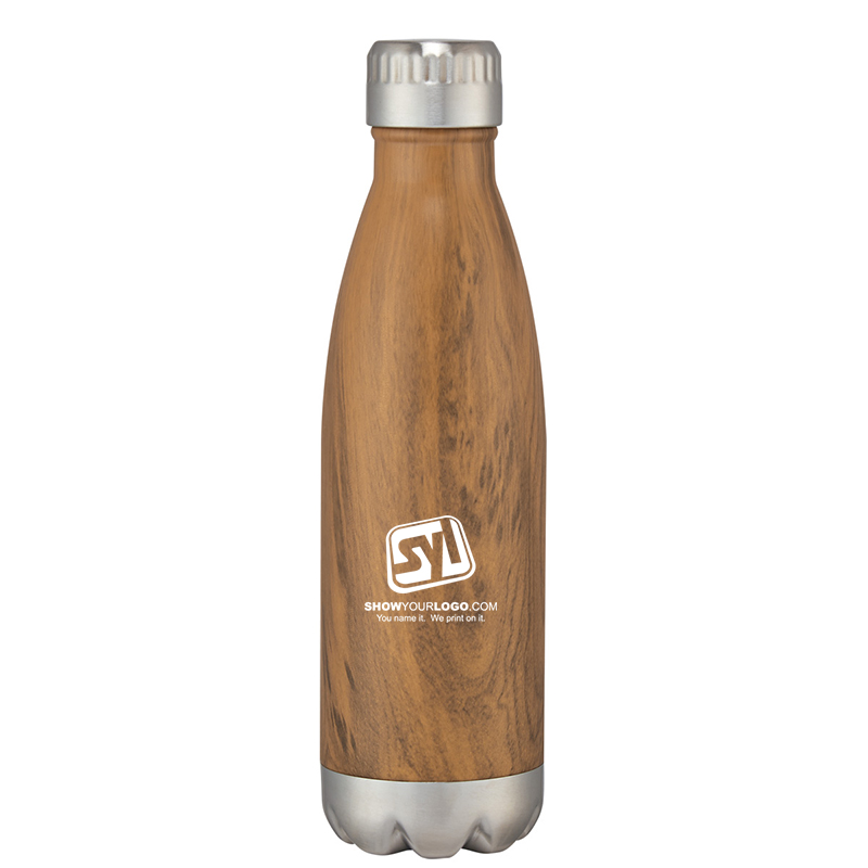 Swig Stainless Steel Woodtone Bottle – 16 oz - Woodtone