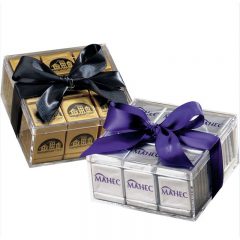 Chocolate Square Gift Set - Gold And Silver