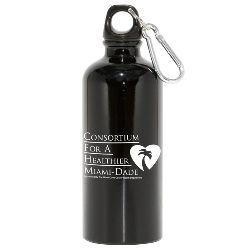 Dante Aluminum Sports Bottles with Logo – 22 oz - Black