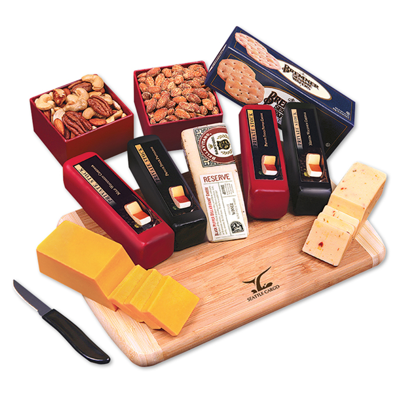 Deluxe Cheese Sampler - Bamboo Cutting Board