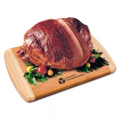 Spiral Sliced Whole Ham with Bamboo Cutting Board - Bamboo Cutting Board