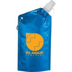 Cabo 20oz Water Bag with Carabiner - Metallic Blue