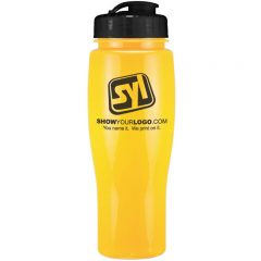 Contour Sports Bottles with Flip Top Lid – 24 oz - Yellow Smoke