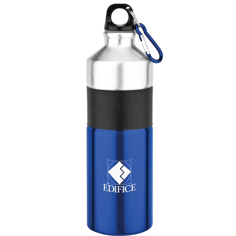 Clean-Cut Aluminum Bottle with Logo – 25 oz - Blue