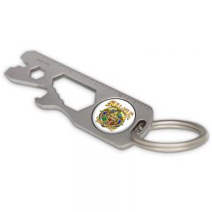 Bike and Brew Key Tag - Stainless Steel
