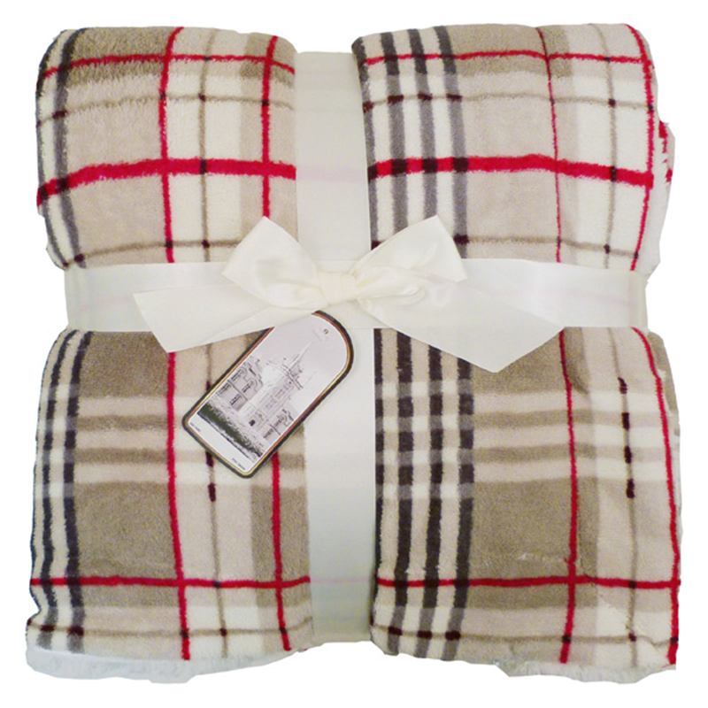 Lambswool Microsherpa Plaid Throw Blanket