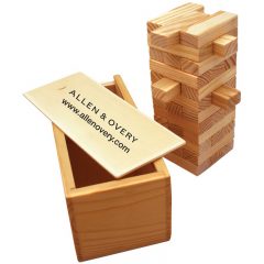 Wooden Tower Puzzle - Natural Pine