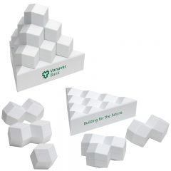 Pyramid Stack Puzzle Set - White