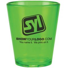 Acrylic Shot Glasses With Logo – 2 oz - Translucent Green